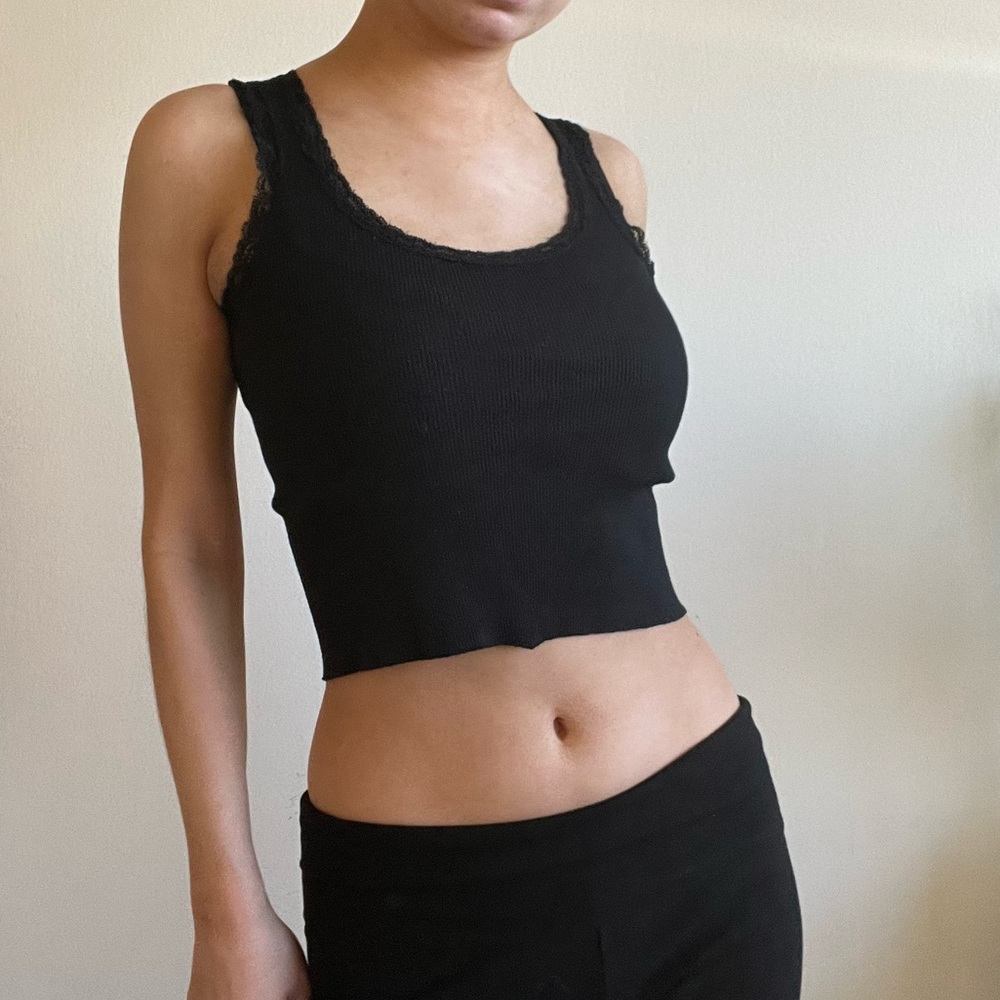 Brandy Melville Black Lace Tank